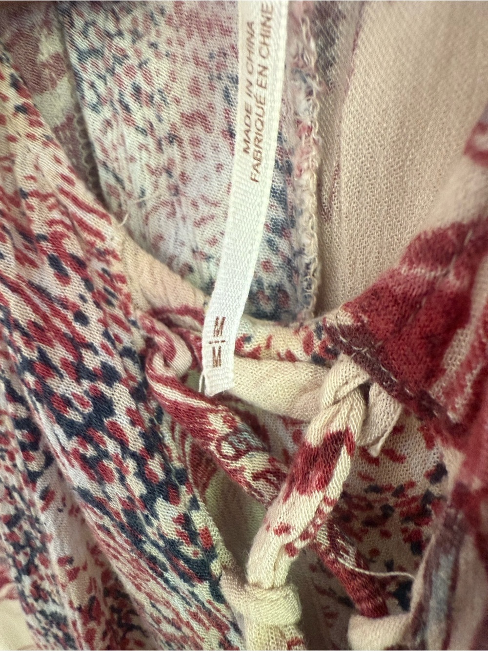 Free People Floral Romper Size M Cream and Red - Picture 6 of 7